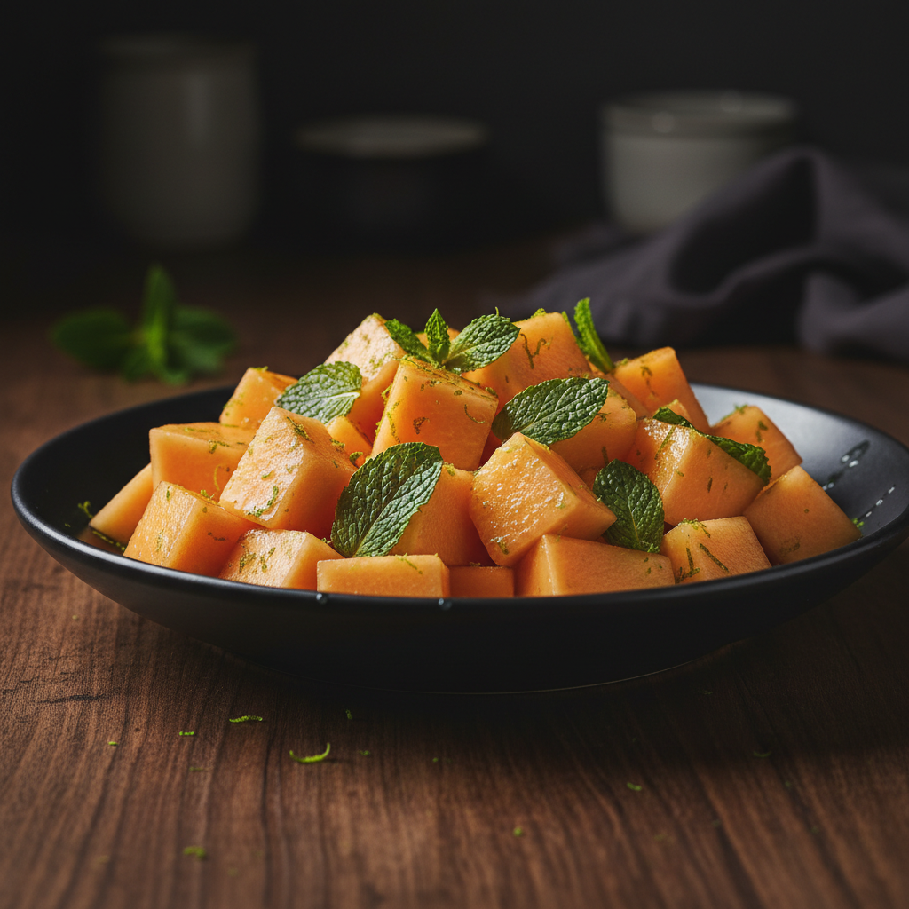Melon Slices with Mint